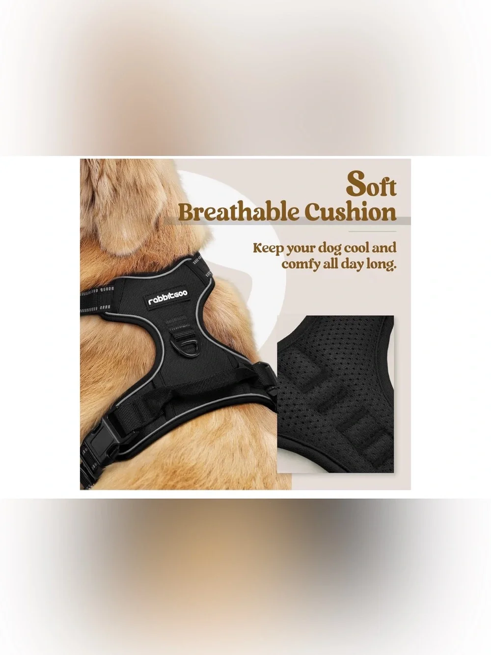 Dog Harness with 2 Leash Clips No-Pull Reflective Vest Size - Open Box - Large - Picture 2 of 9